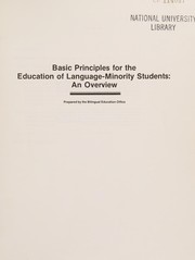 Cover of: Basic Principles for the Education of Language-Minority Students: An Overview