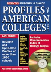 Cover of: Profiles of American Colleges, 2001