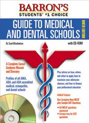 Cover of: Barron's Guide to Medical and Dental Schools (Barron's Guide to Medical and Dental Schools, 9th ed)