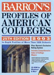 Cover of: Profiles of American Colleges with CD-ROM (2003 Edition)