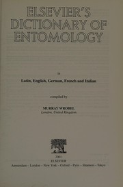 Cover of: Elsevier's dictionary of entomology: in Latin, English, German, French and Italian