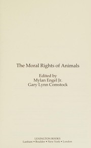 Cover of: Moral Rights of Animals