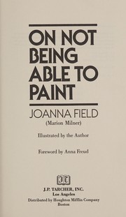Cover of: On not being able to paint
