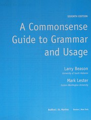 Cover of: Commonsense Guide to Grammar and Usage