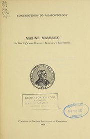 Cover of: Marine mammals
