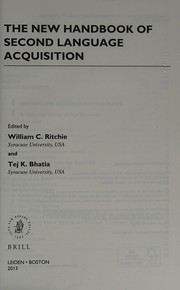 Cover of: The New Handbook of Second Language Acquisition