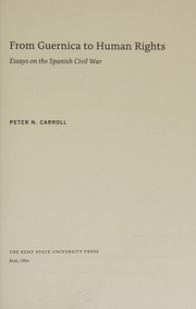 Cover of: From Guernica to human rights by Peter N. Carroll