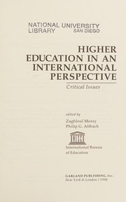 Cover of: Higher education in an international perspective: critical issues