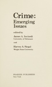 Cover of: Crime: emerging issues
