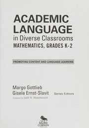 Cover of: Academic Language in Diverse Classrooms - Mathematics, Grades K-2: Promoting Content and Language Learning