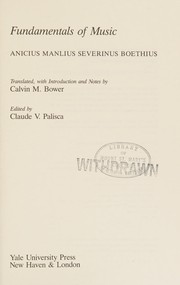 Cover of: Fundamentals of music