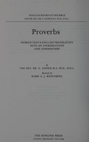 Cover of: Proverbs: Hebrew text & English translation
