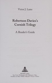 Cover of: Robertson Davies's Cornish trilogy: a reader's guide