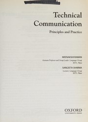 Cover of: Technical communication: principles and practice