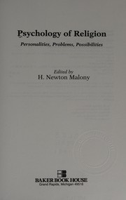 Cover of: Psychology of religion: personalities, problems, possibilities
