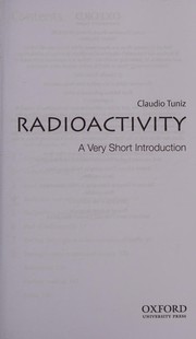 Cover of: Radioactivity: a very short introduction