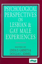 Cover of: Psychological perspectives on lesbian and gay male experiences