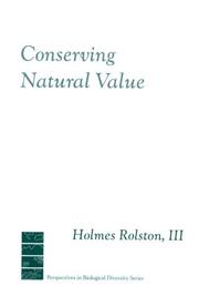 Cover of: Conserving natural value