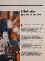 Cover of: True brew : a quarter century with the Milwaukee Brewers
