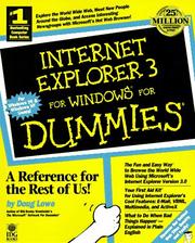 Cover of: Internet Explorer 3 for Windows for dummies