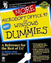 Cover of: More Microsoft Office 97 for Windows for dummies by Wallace Wang