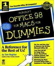 Cover of: Microsoft Office 98 for Macs for dummies