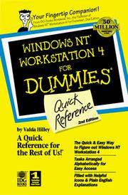 Cover of: Windows NT workstation 4 for dummies: quick reference