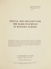 Cover of: Special job creation for the hard-to-employ in Western Europe by Beatrice G. Reubens
