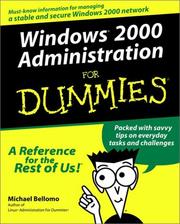 Windows 2000 administration for dummies