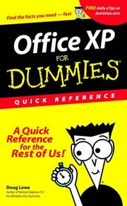 Cover of: Microsoft Office XP for Windows for Dummies Quick Reference by Doug Lowe