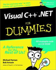 Cover of: Visual C++.NET for Dummies (With CD-ROM)