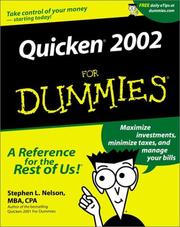 Cover of: Quicken 2002 for Dummies by Stephen L. Nelson