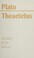 Cover of: Theaetetus