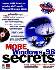 Cover of: MORE Windows® 98 Secrets® by Brian Livingston, Davis Straub