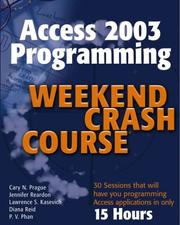 Cover of: Access 2003 programming weekend crash course