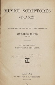 Cover of: Musici scriptores graeci by Karl von Jan