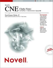 Cover of: Novell's CNE® Clarke Notes for NetWare® 5 Administration: Course 560