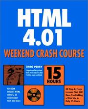 Cover of: HTML 4.01 Weekend Crash Course (With CD-ROM)