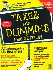 Cover of: Taxes for Dummies 1998