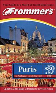 Cover of: Frommer's Paris from $80 a Day 2001 (Frommer's Paris from $... a Day)