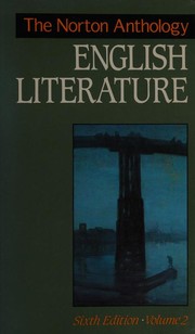 Cover of: The Norton Anthology of English Literature: Sixth Edition: Volume 2