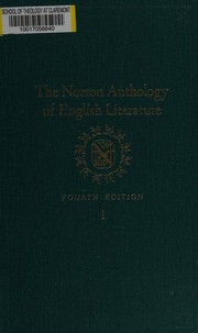 Cover of: The Norton Anthology of English Literature: Fourth Edition: Volume 1