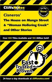 Cover of: CliffsNotes Cisneros' The house on Mango Street & "Woman Hollering Creek and other stories