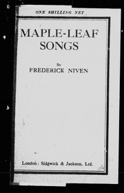 Cover of: Maple leaf songs by Frederick Niven