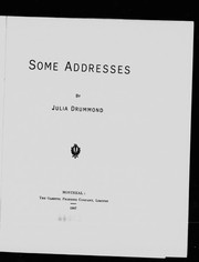 Some addresses by Julia Drummond