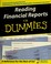 Cover of: Reading financial reports for dummies