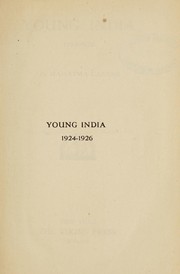 Cover of: Young India, 1924-1926.