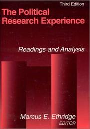 Cover of: The political research experience: readings and analysis