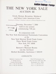 Cover of: The New York Sale: Auction III