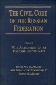Cover of: The Civil code of the Russian Federation: part 3 : with amendments to the first and second parts